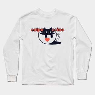 Catpuccino retro vintage Long Sleeve T-Shirt